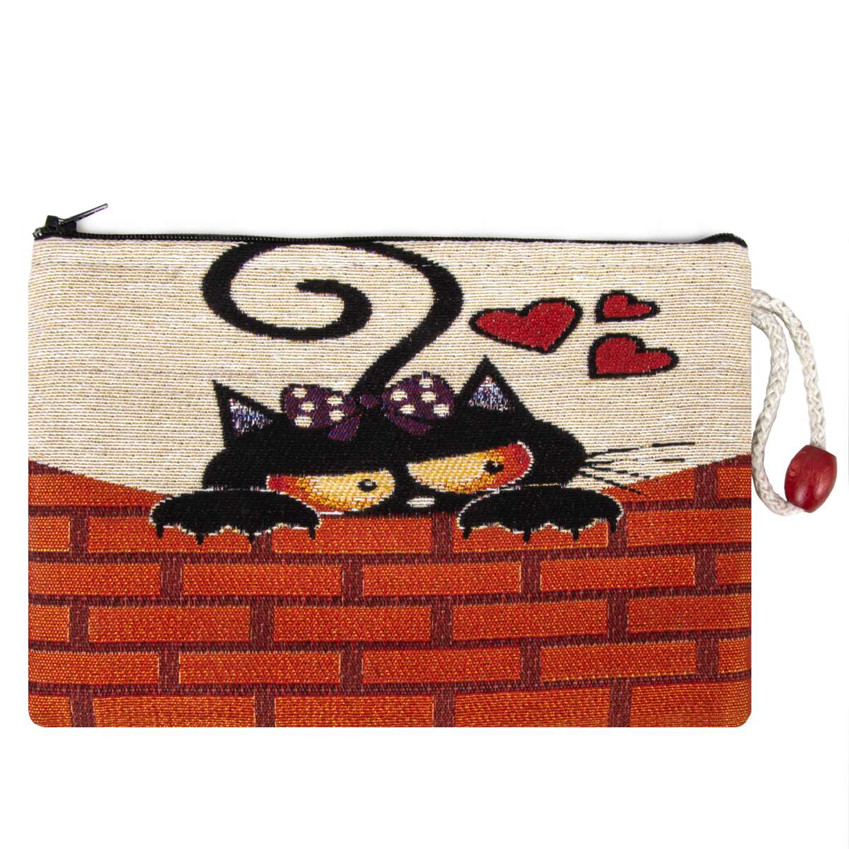 Geldtasche mit Katzenmotiv 2 - 21 x 15cm