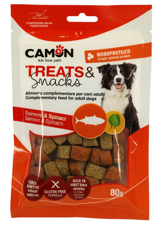 Camon Snacks Herzchen mit Lachs und Spinat 80g