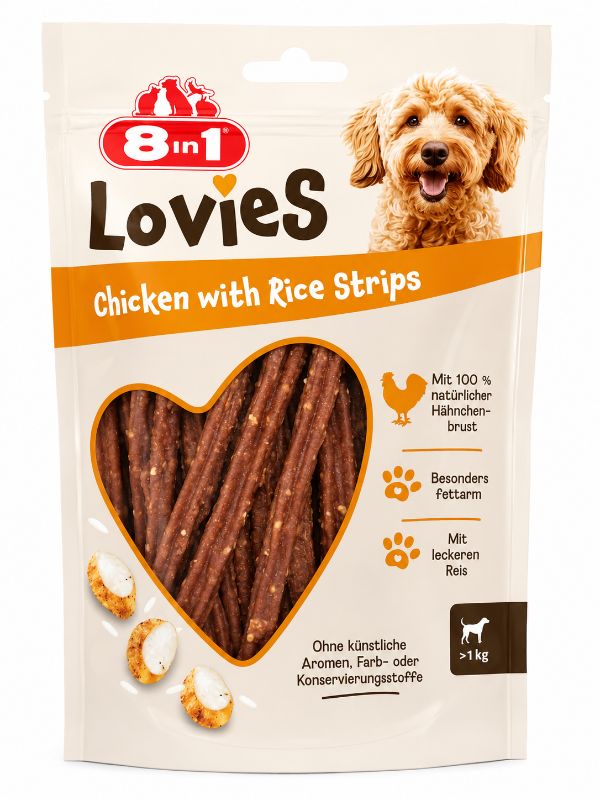 8in1 Lovies Hähnchen-Streifen mit Reis