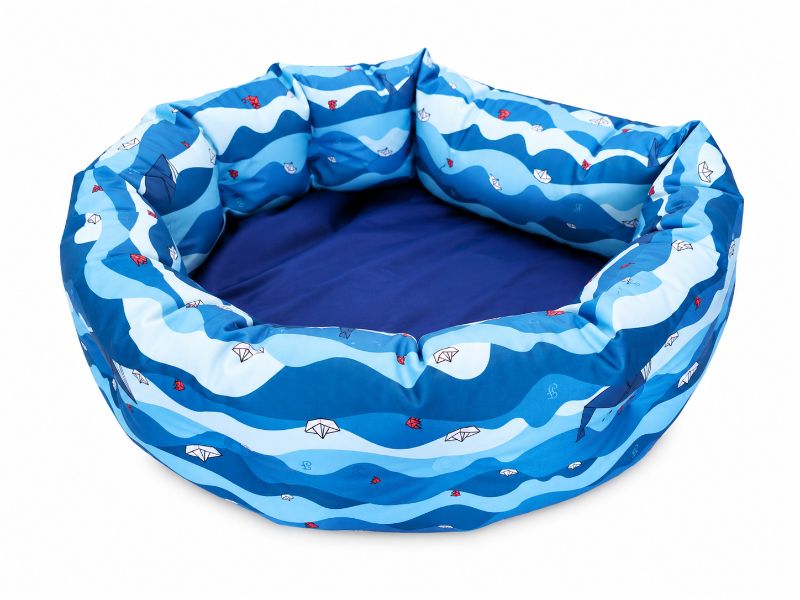 Aufblasbares Hundebett, schwimmfähig blau