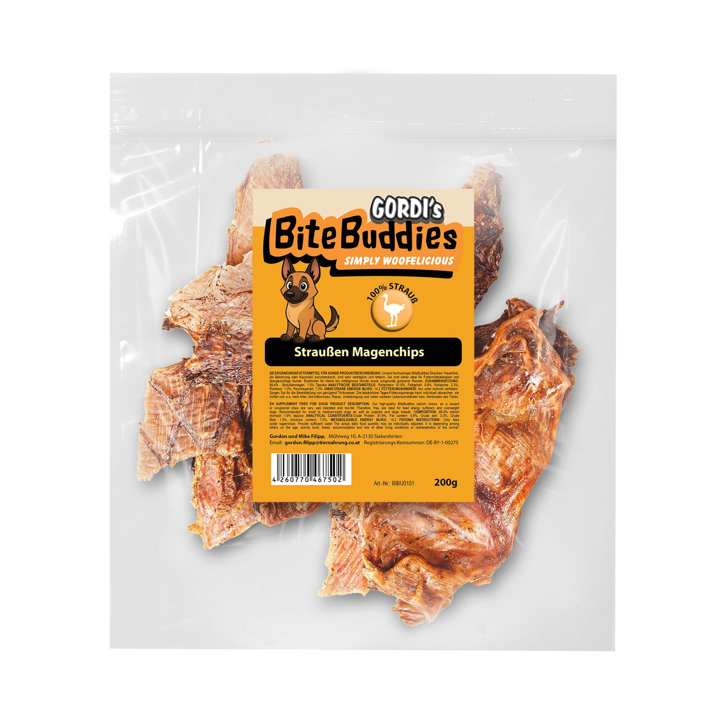 Gordi's Straussen Magenchips 200g