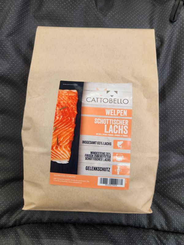 Cattobello Superfood Welpen Schottischer Lachs Trockenfutter Hund