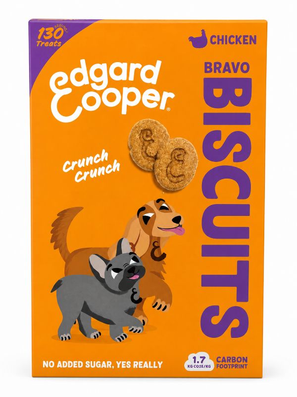 Edgard & Cooper Bravo Biscuits Huhn – Knusprige Hundekekse mit frischem Huhn