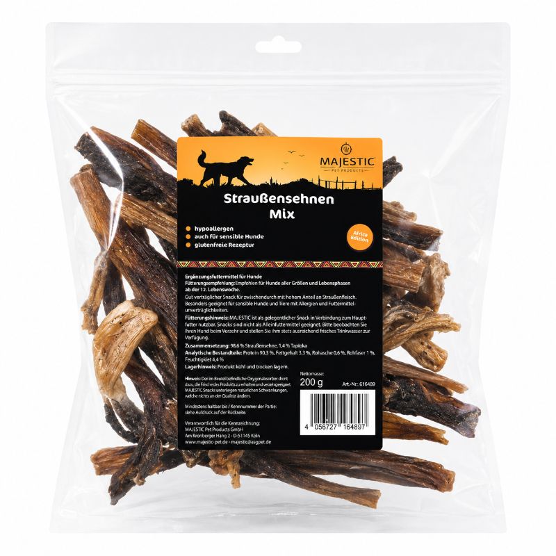 MAJESTIC Straußensehnen Mix – 200 g