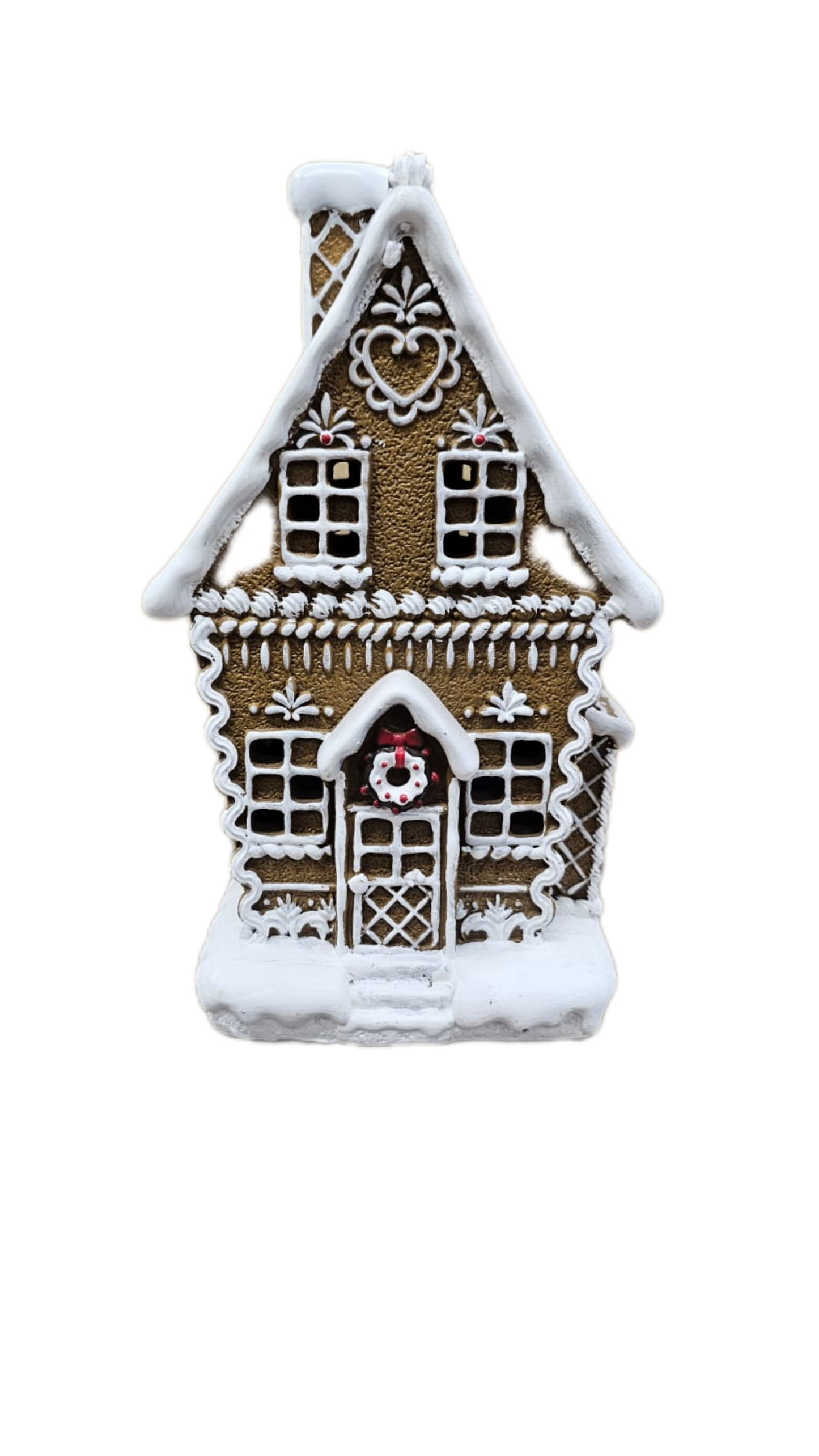 Lebkuchenhaus beleuchtet