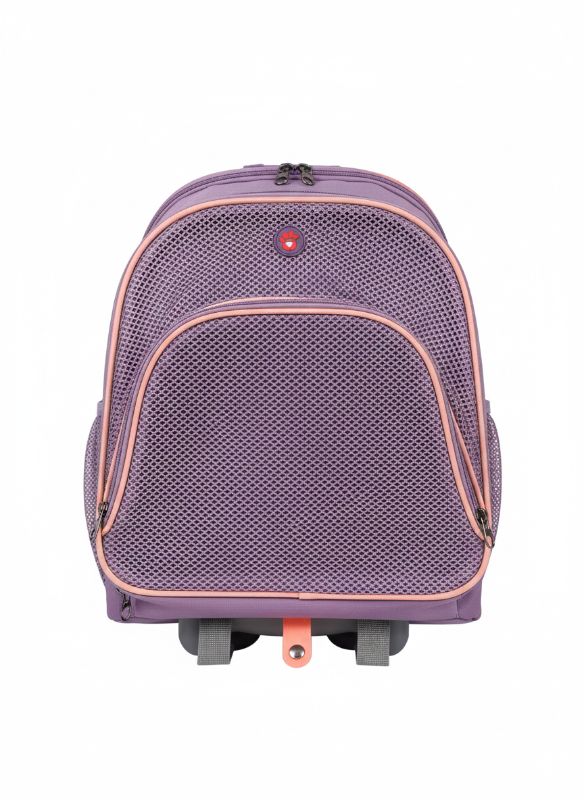 Rucksack lila mit Standfüssen für Hunde und Katzen
