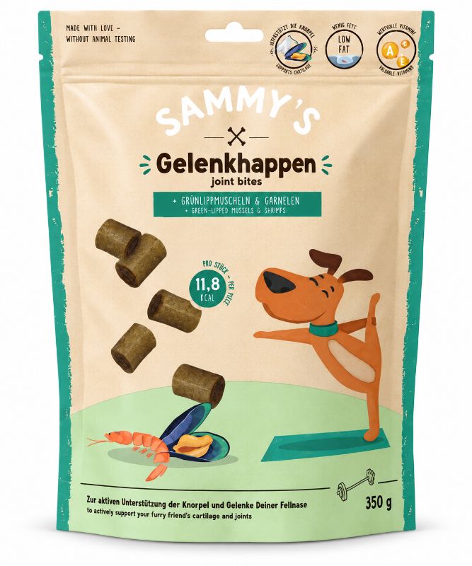 SAMMY’S Gelenkhappen mit Grünlippmuscheln & Garnelen – 350 g