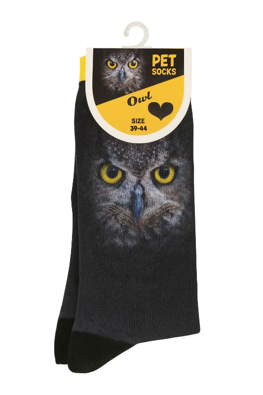 Socken Eule schwarz fĂĽr Menschen