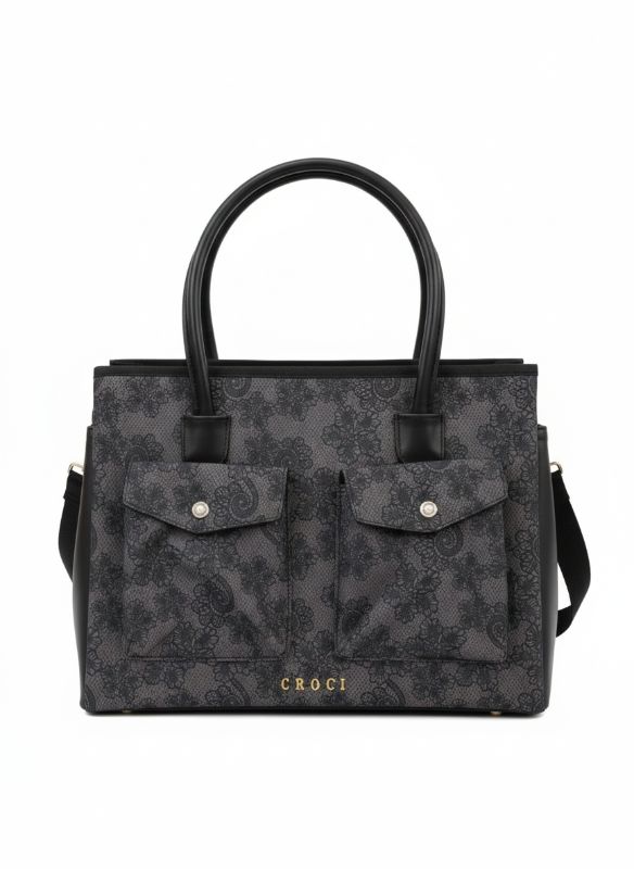 Tasche schwarz gemustert für Hunde und Katzen