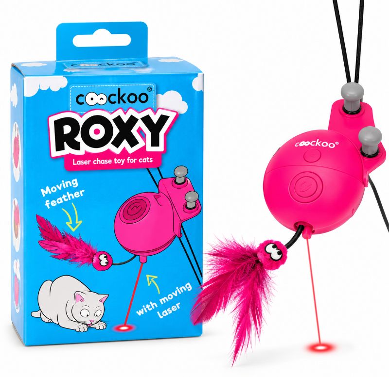 coockoo ROXY – Interaktives Laser-Katzenspielzeug mit beweglicher Feder