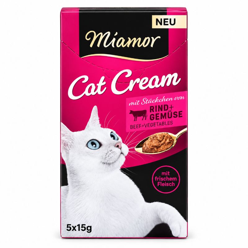 Miamor Cat Cream Rind + Gemüse 5x15g
