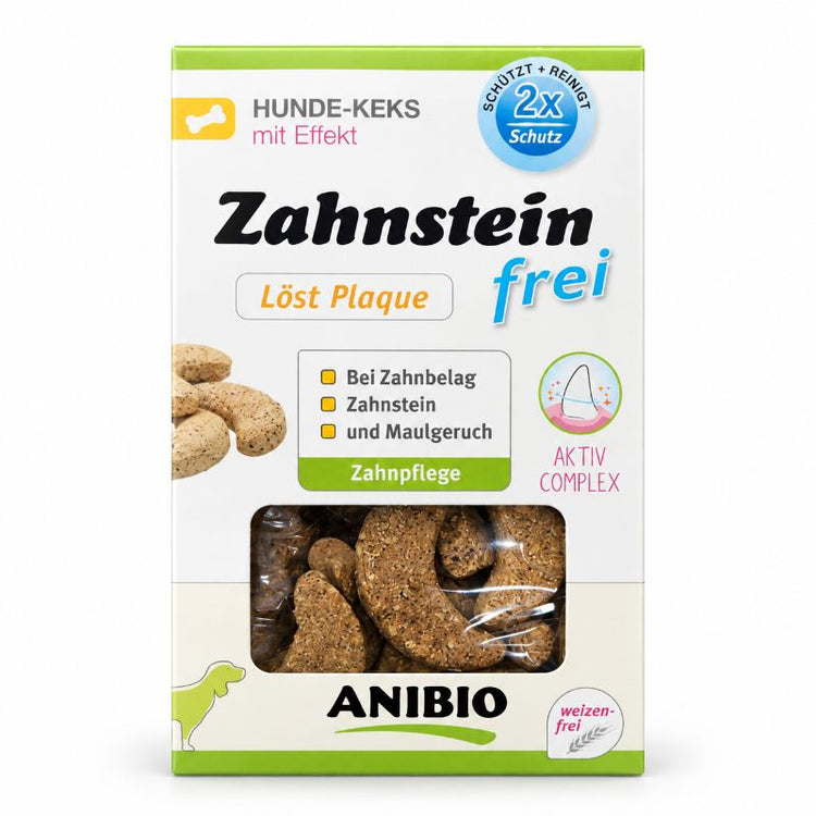 ANIBIO Zahnstein-frei Hunde-Kekse 250g