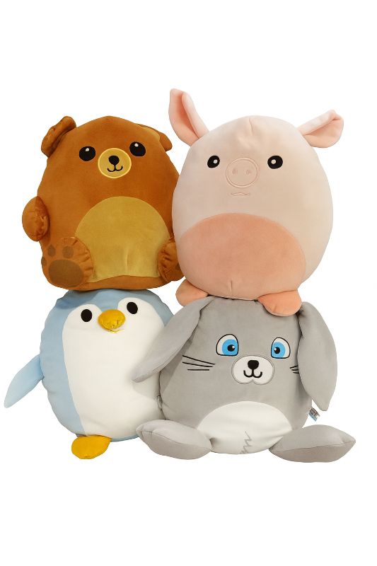 3 in 1 Plüschtier alle 4 Varianten Bär, Schweinchen, Pinguin und Hund