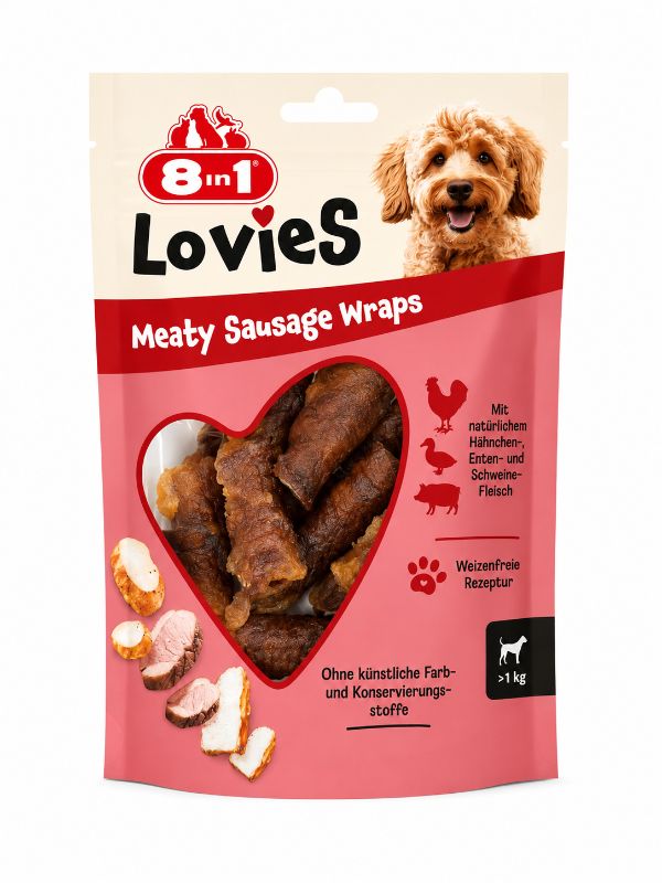 8in1 Lovies Fleischige Wurströllchen 