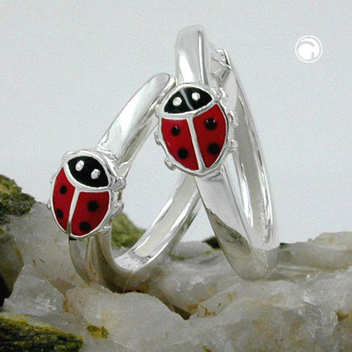 Creole „Marienkäfer“ aus 925er Silber – fröhlich, farbenfroh & kindgerecht