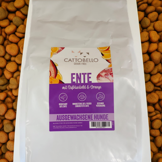 Cattobello Hund Adult Ente mit Süßkartoffeln und Orange