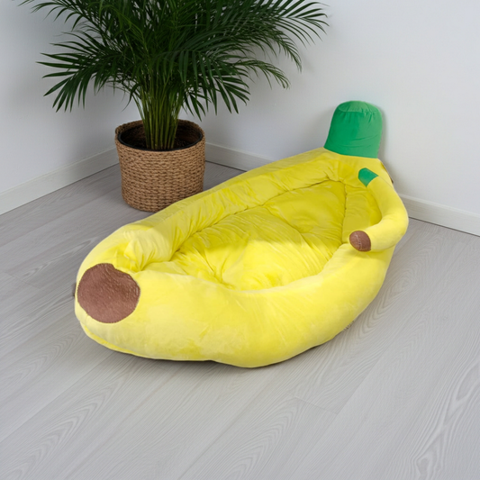 Bett Banane gelb, plüsch