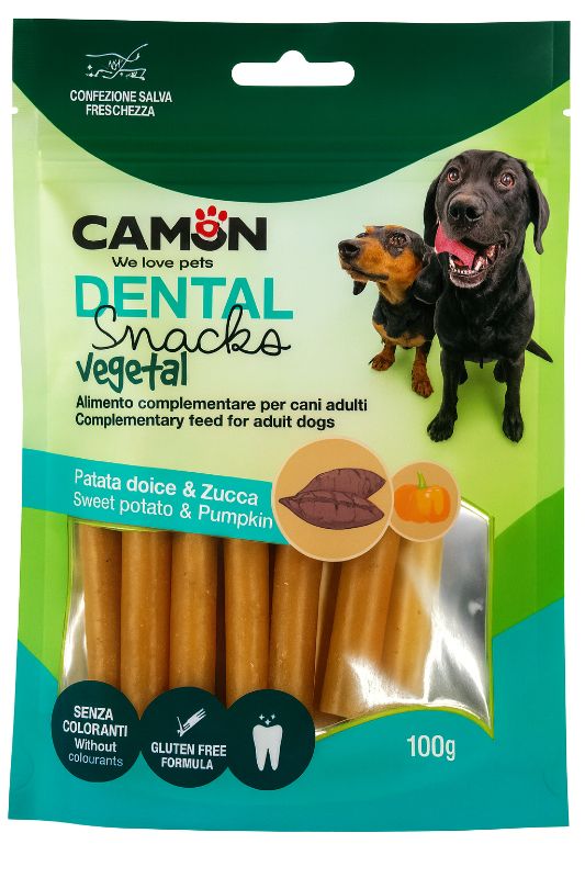 Camon Süsskartoffel Snack mit Kürbis Dental vegetarisch für Hunde