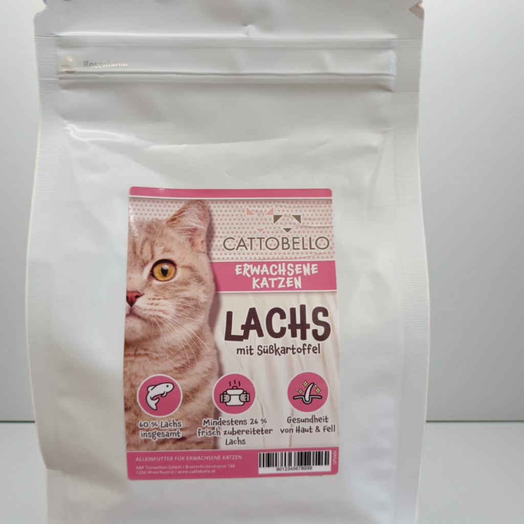 Cattobello Adult Lachs mit Süsskartoffel Katze Trockenfutter