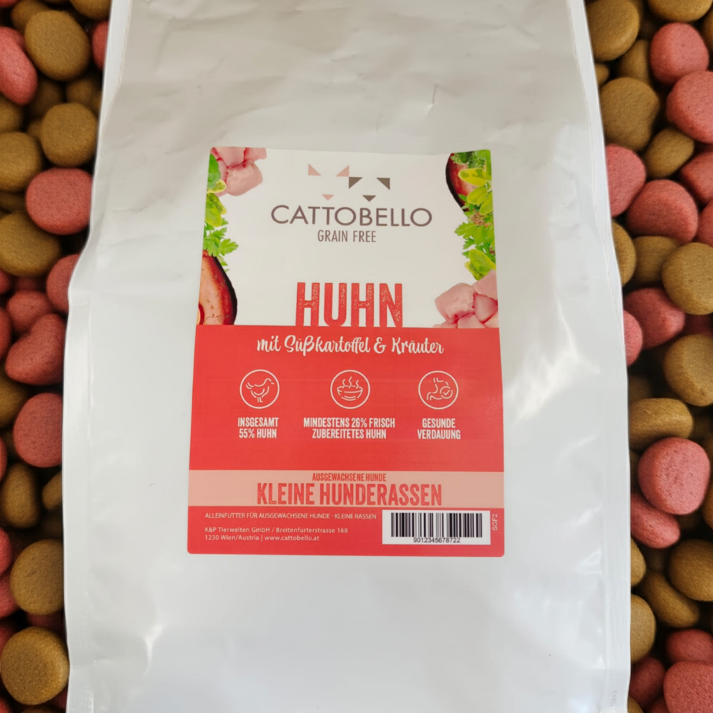 Cattobello Huhn kleine Rassen Hund Trockenfutter