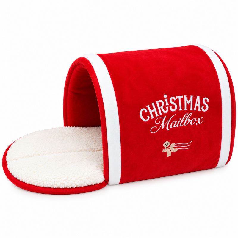 Croci Xmas Mailbox – Weihnachtliches Kuschelbett für Hunde und Katzen