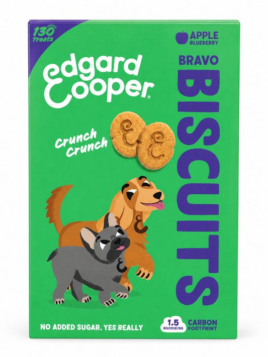 Edgard & Cooper Bravo Biscuits Apfel & Heidelbeere – Knuspriger Genuss mit fruchtigem Geschmack