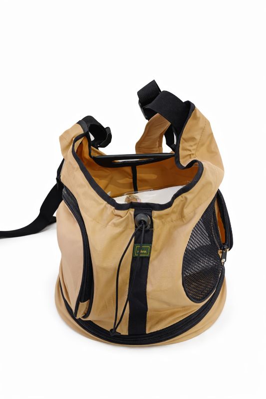 Front rucksack beige für Hunde mit 2 Schulterriemen
