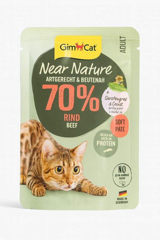 Gimcat Near Nature Rind Katzenfutter nass soft Pate