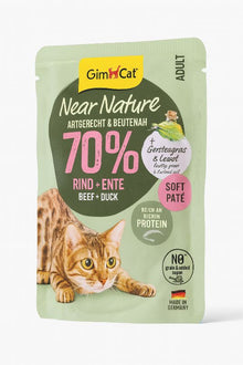 Gimcat Near Nature Rind Ente Katzenfutter nass soft Pate
