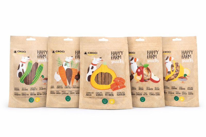 Happy Farm Testpaket mit 5 Sorten Snacks für Hunde