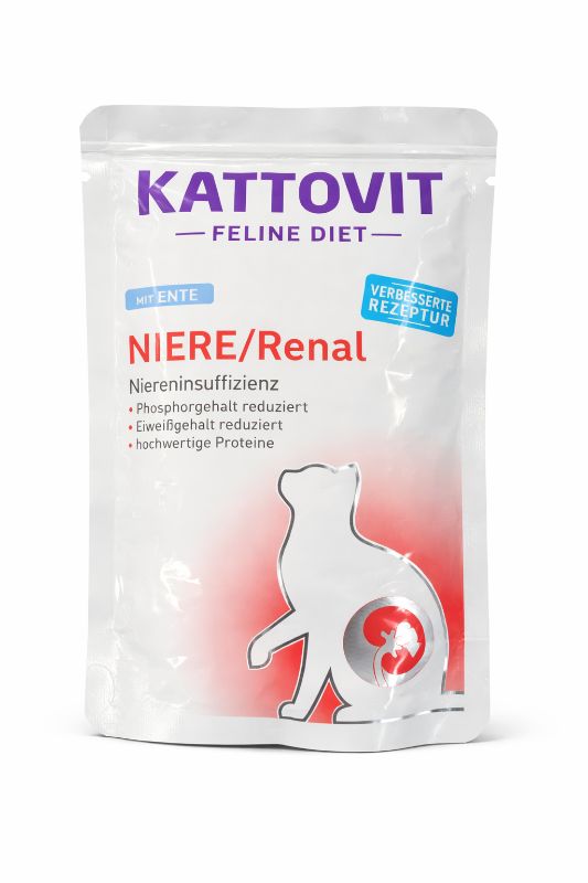 Kattovit Niere/Renal mit Ente 85g Katzenfutter 