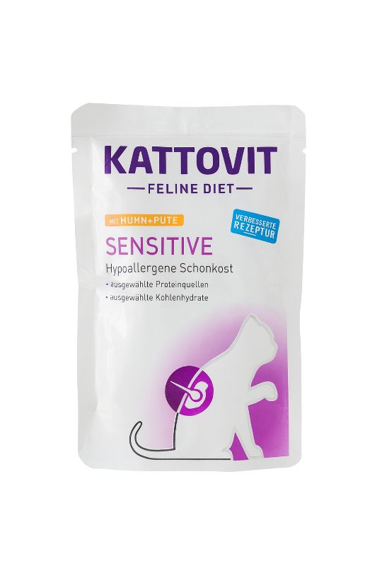 Kattovit Sensitive Huhn Katzenfutter nass im Beutel