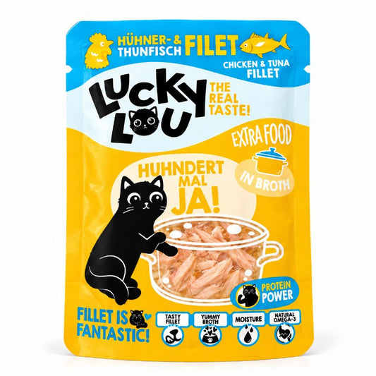 Lucky Lou – Huhn & Thunfisch in Saft 70 g