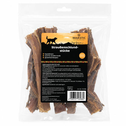 MAJESTIC Straußenschlundstücke – 120 g