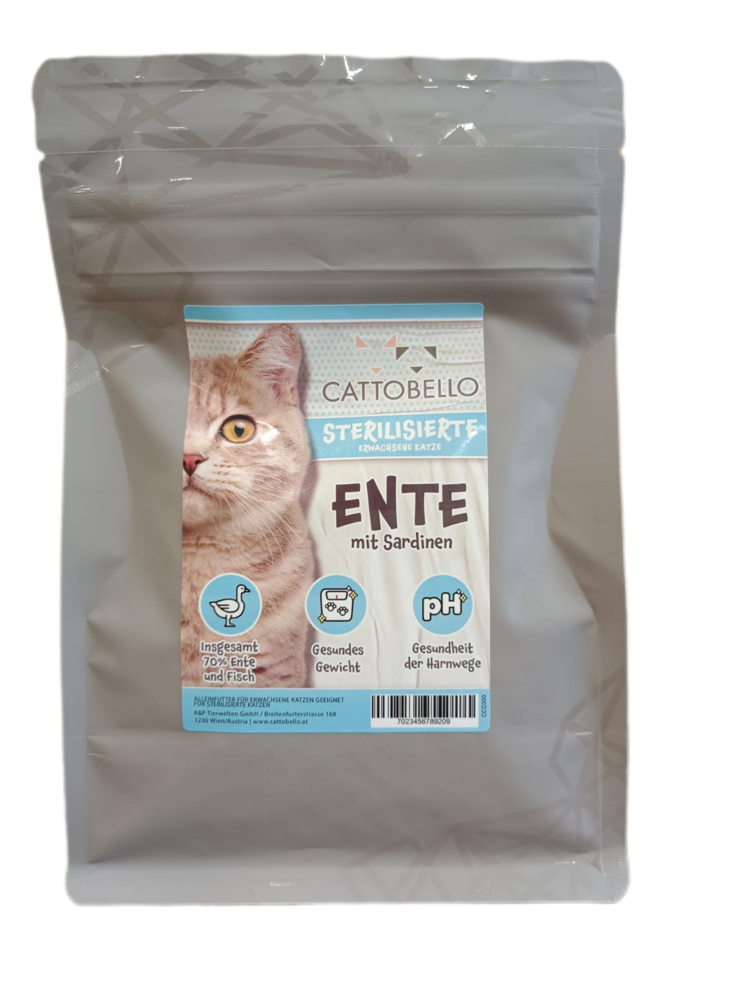 Cattobello Katze Ente mit Sardinen Adult