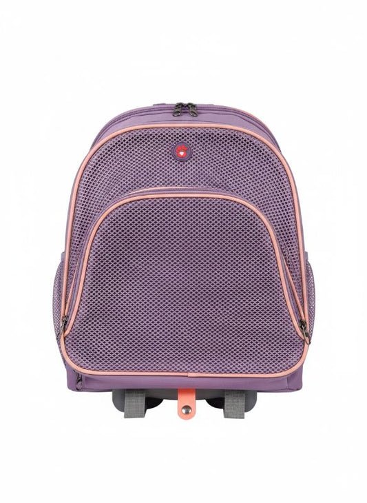 Rucksack lila mit Standfüssen für Hunde und Katzen 