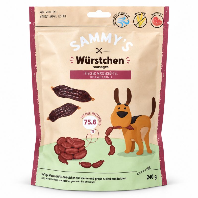 Sammy’s Würstchen mit frischem Wasserbüffel