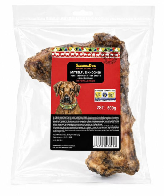 SavannaDog Mittelfußknochen vom südafrikanischen Strauß