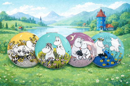Taschenspiegel Mumin 4 Varianten mit verschiedenen Motiven