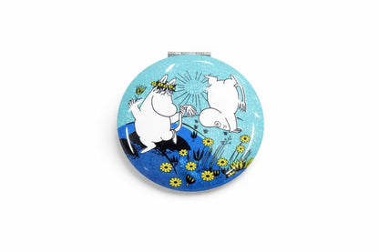 Taschenspiegel Mumin hellblau mit 2 Mumins