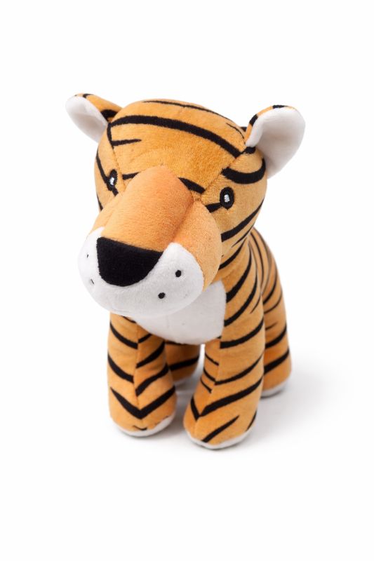 Tiger Plüsch für Hunde seitlich