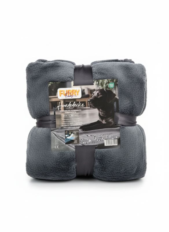 Wasserdichte Hundedecke dunkelgrau