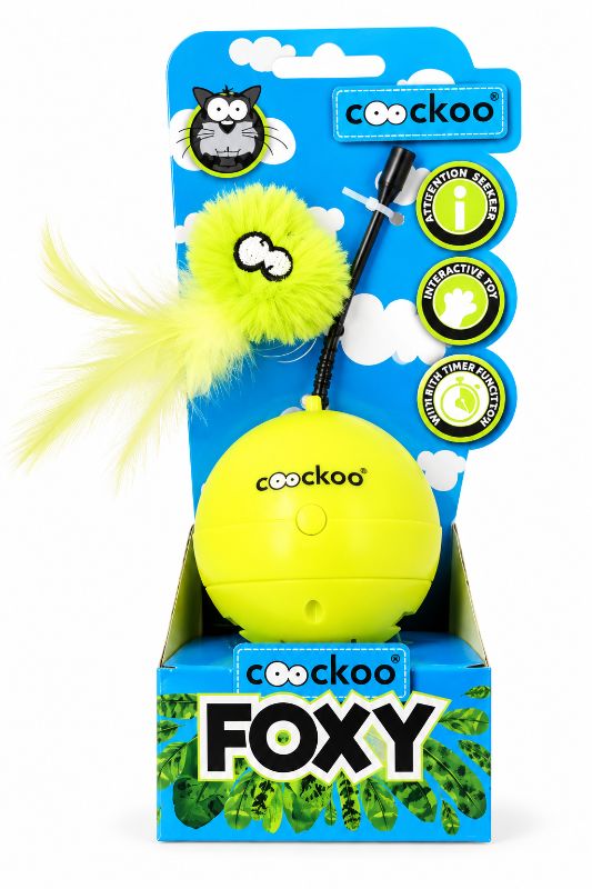 coockoo FOXY – Interaktives Katzenspielzeug mit Federwedel