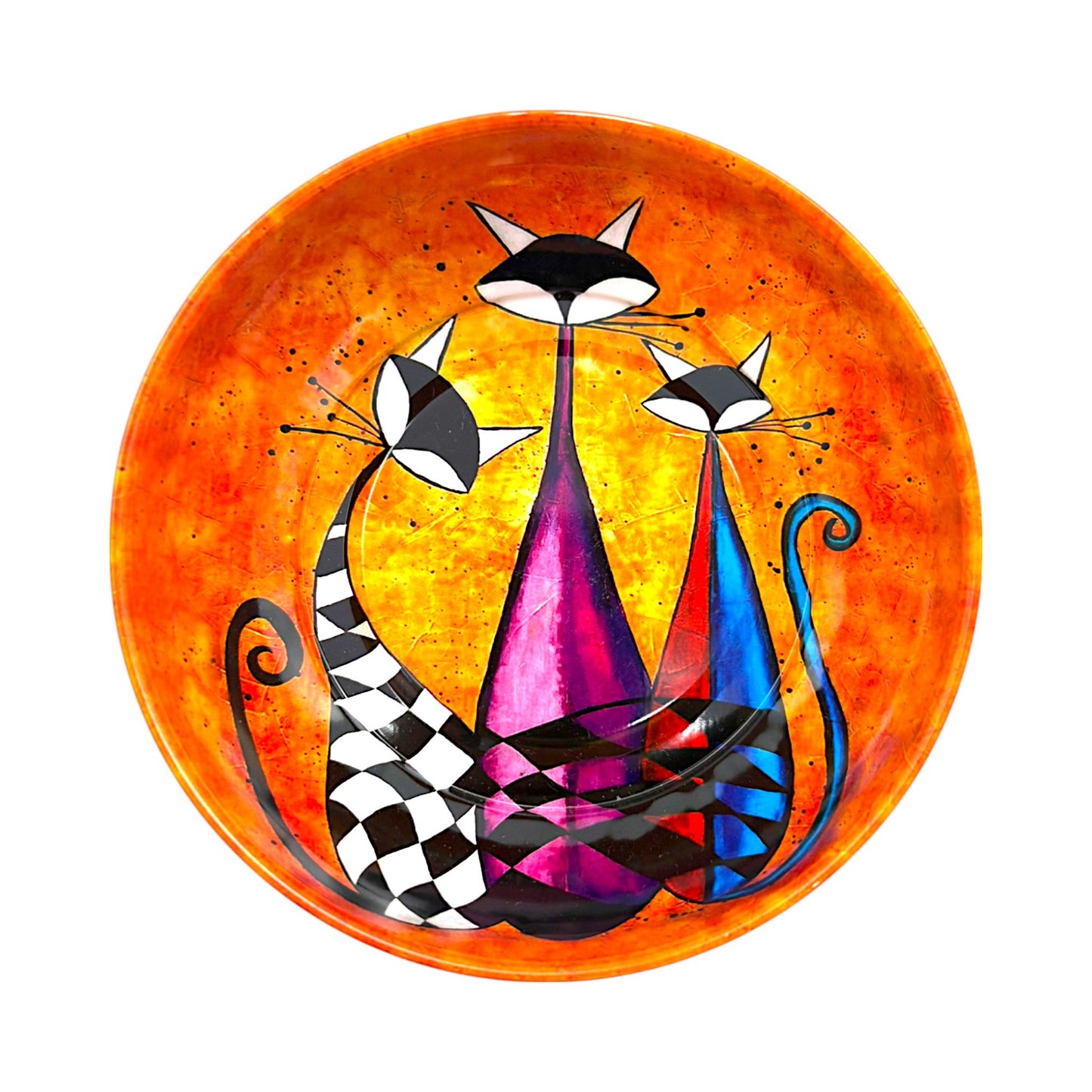 Metall Schüssel - Katze 2 - Groß - 12cm