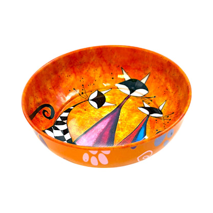 Metall Schüssel - Katze 2 - Groß - 12cm