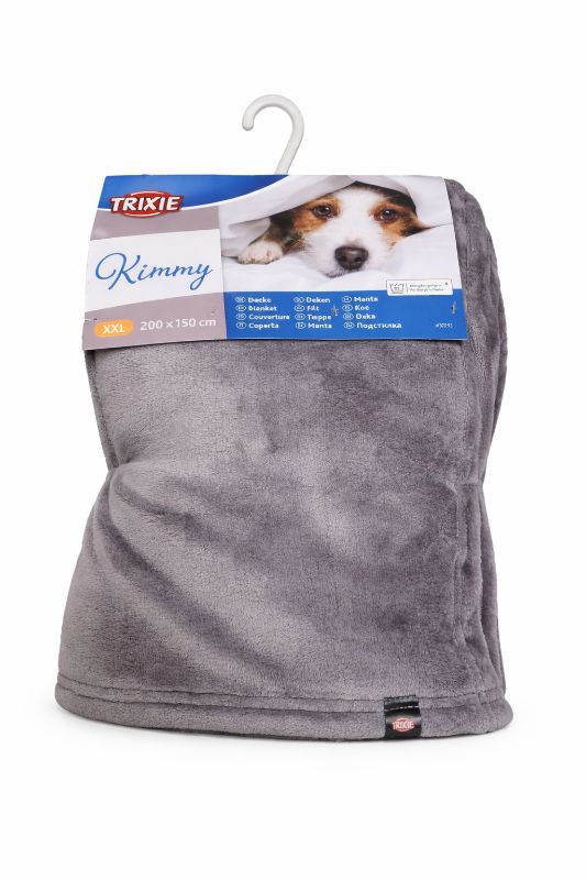 Decke Kimmy grau Plüsch 