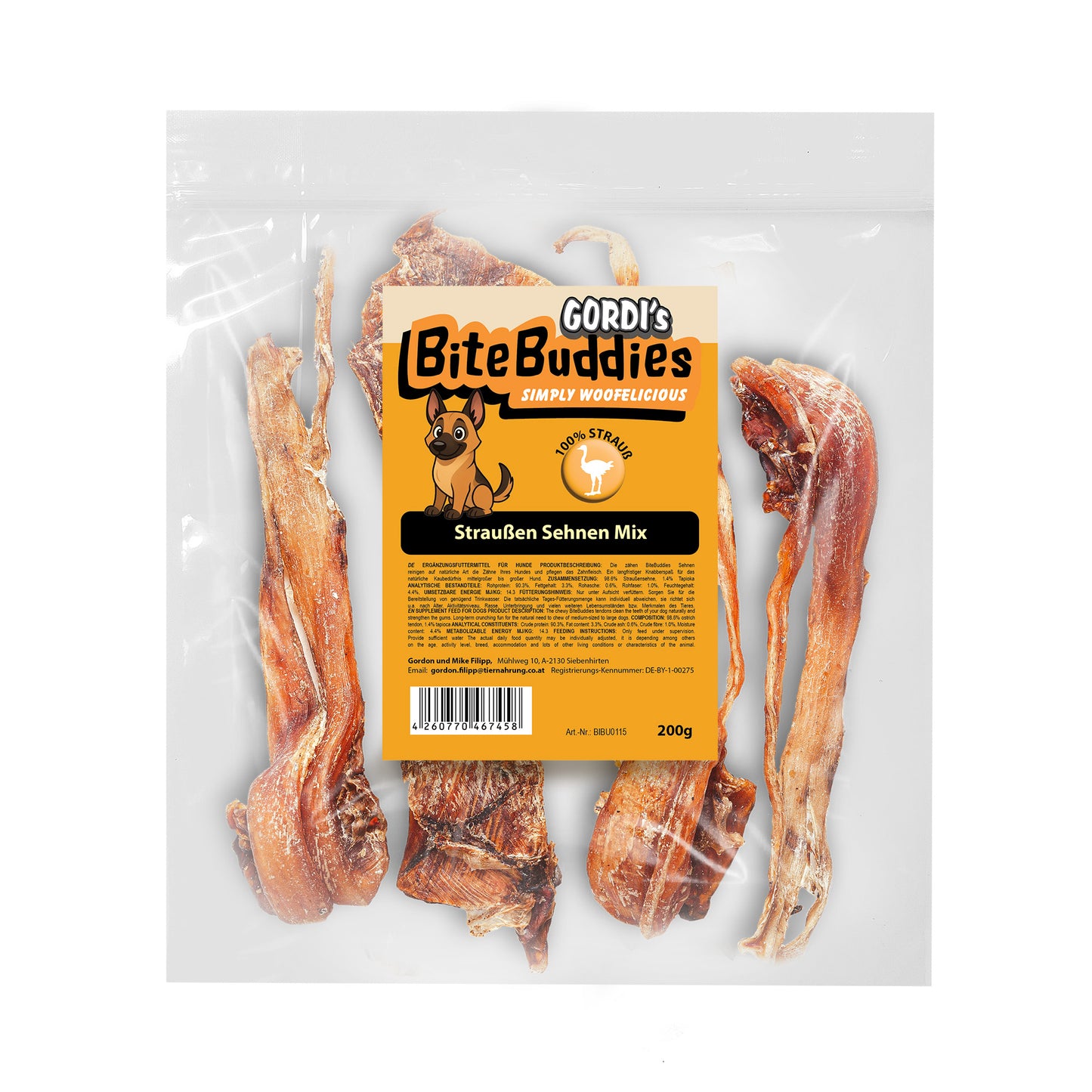 Gordi's Straussen Sehnen Mix 200g